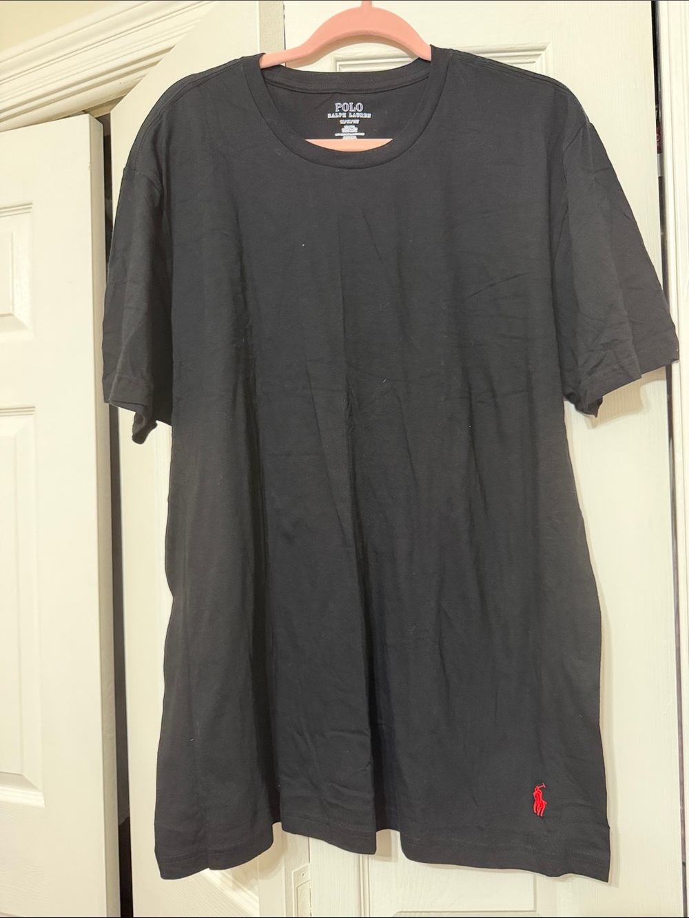 Polo by Ralph Lauren Black Short Sleeve Crewneck Tee with Red Pony